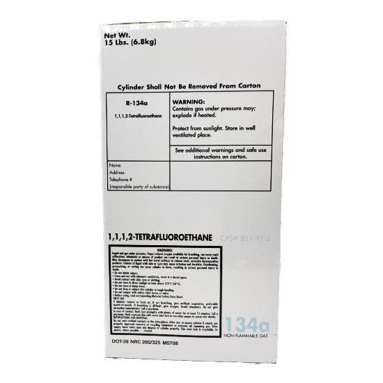 R-134A Refrigerant 15 lb. cylinder