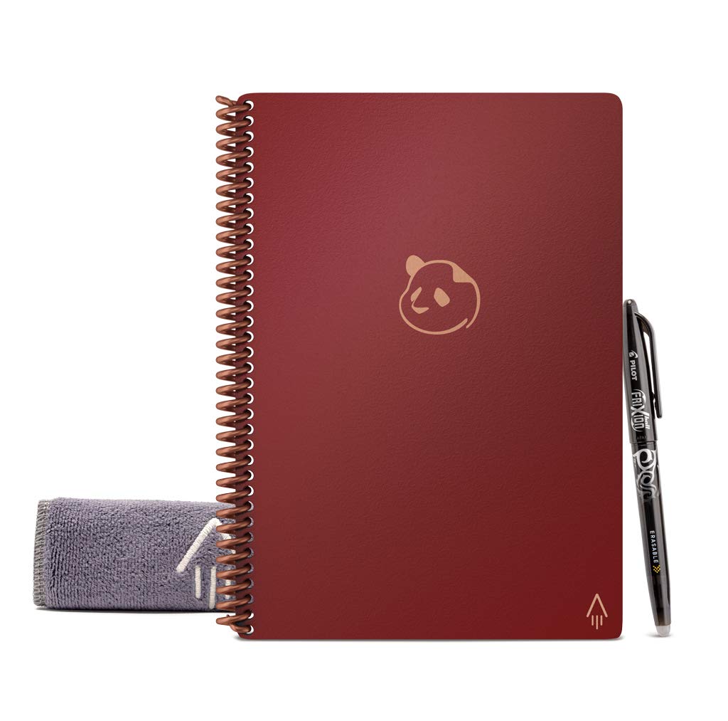 Rocketbook Panda Reusable Weekly Planner - Digital A4 Notebook, Blue Smart Notepad, Daily Academic Diary, To Do List Bullet Journal with Frixion Erasable Pen, Office Gadget Reduces Paper Waste