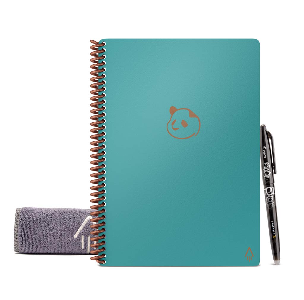 Rocketbook Panda Reusable Weekly Planner - Digital A4 Notebook, Blue Smart Notepad, Daily Academic Diary, To Do List Bullet Journal with Frixion Erasable Pen, Office Gadget Reduces Paper Waste