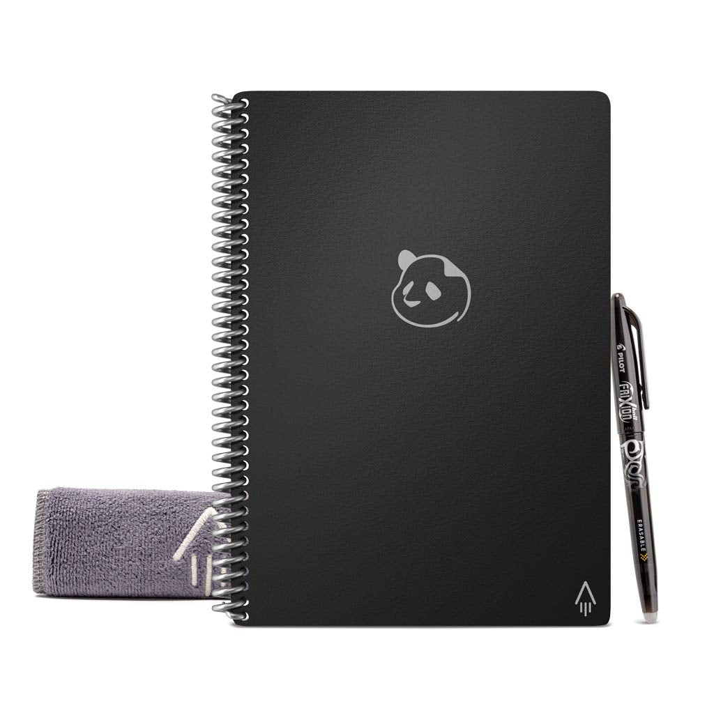 Rocketbook Panda Reusable Weekly Planner - Digital A4 Notebook, Blue Smart Notepad, Daily Academic Diary, To Do List Bullet Journal with Frixion Erasable Pen, Office Gadget Reduces Paper Waste