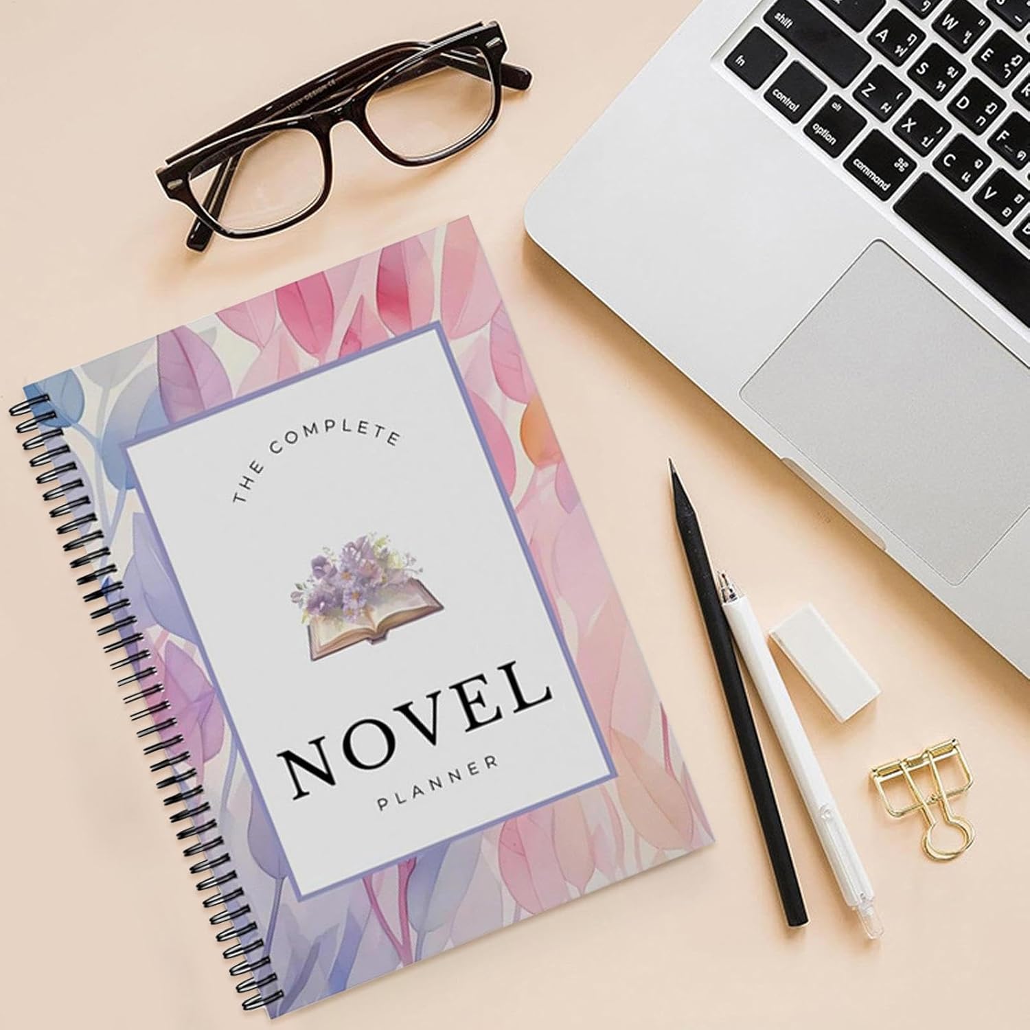 Bexdug Novel Writing Planner Notebook | A5 Daily Writer & Author Planner - Digital Fiction Monthly Habit Tracker, Structured Workbook for Helps Brainstorm, Organize