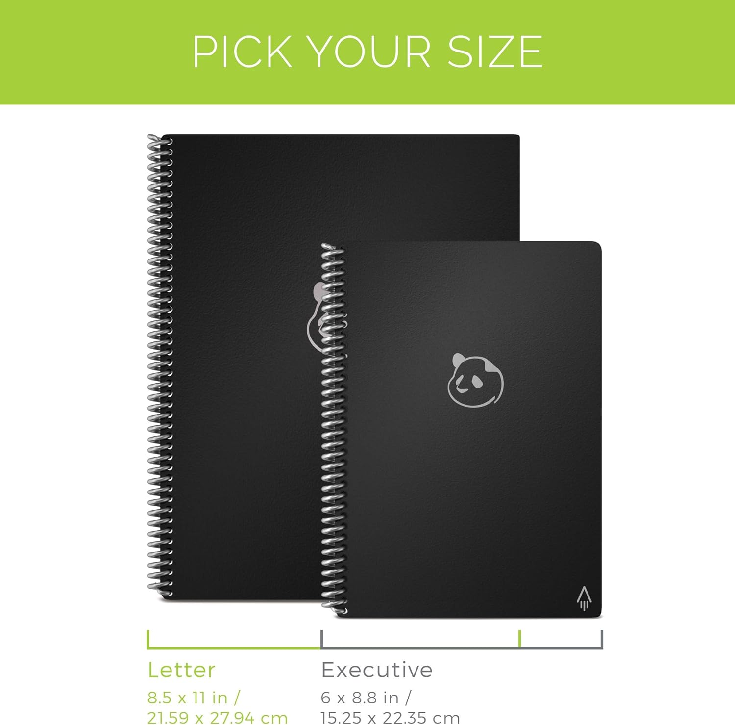 Rocketbook Panda Reusable Weekly Planner - Digital A4 Notebook, Blue Smart Notepad, Daily Academic Diary, To Do List Bullet Journal with Frixion Erasable Pen, Office Gadget Reduces Paper Waste