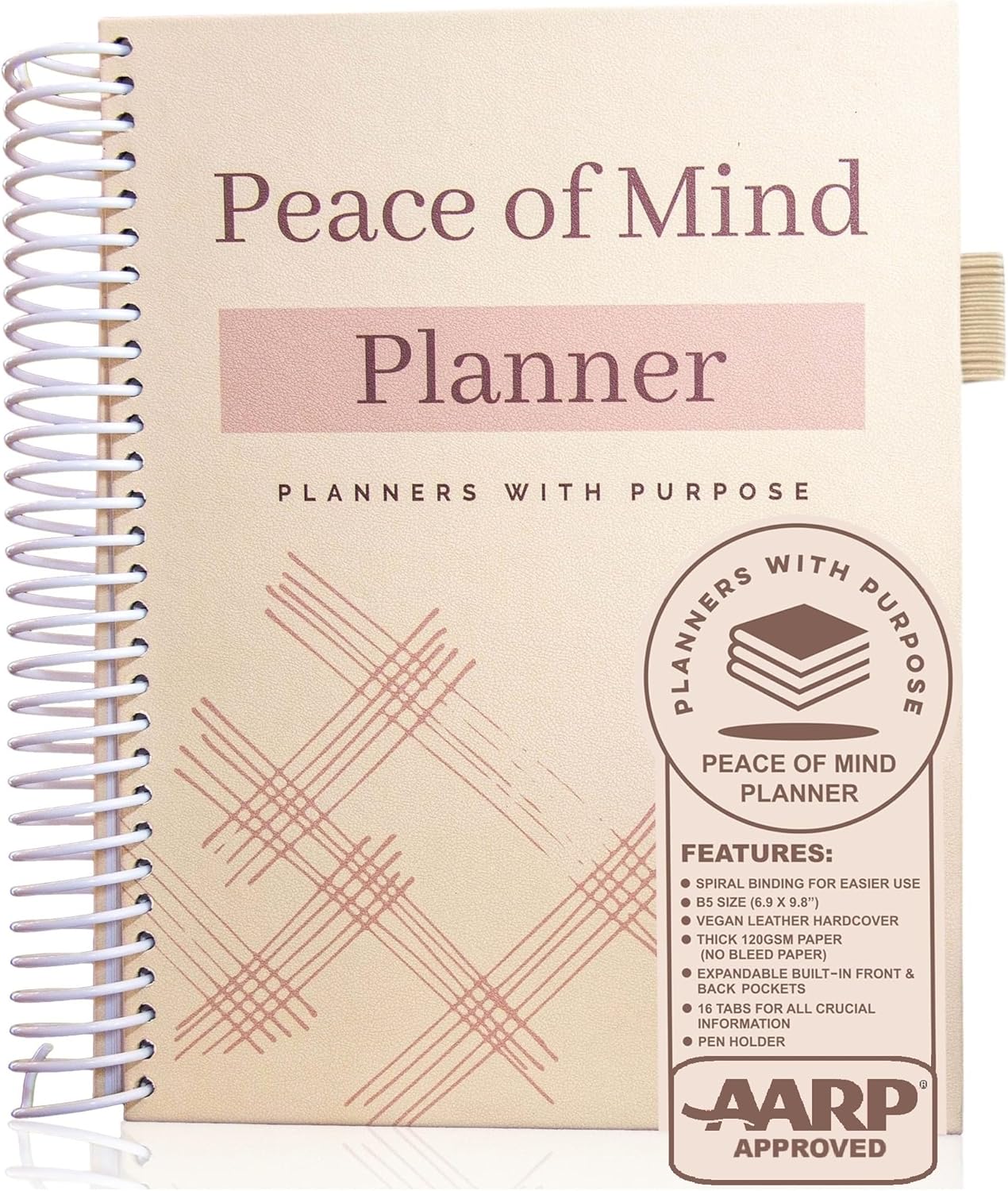 Planners with Purpose End of Life Planner - Guided Final Arrangements When I'm Gone Workbook Organizer Notebook for Beneficiary Info, Will Preparation, Last Wishes, Funeral Planning - Peace of Mind B5